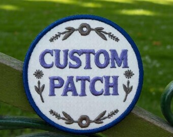 Écusson de broderie personnalisé, texte personnalisé, repassage ou couture