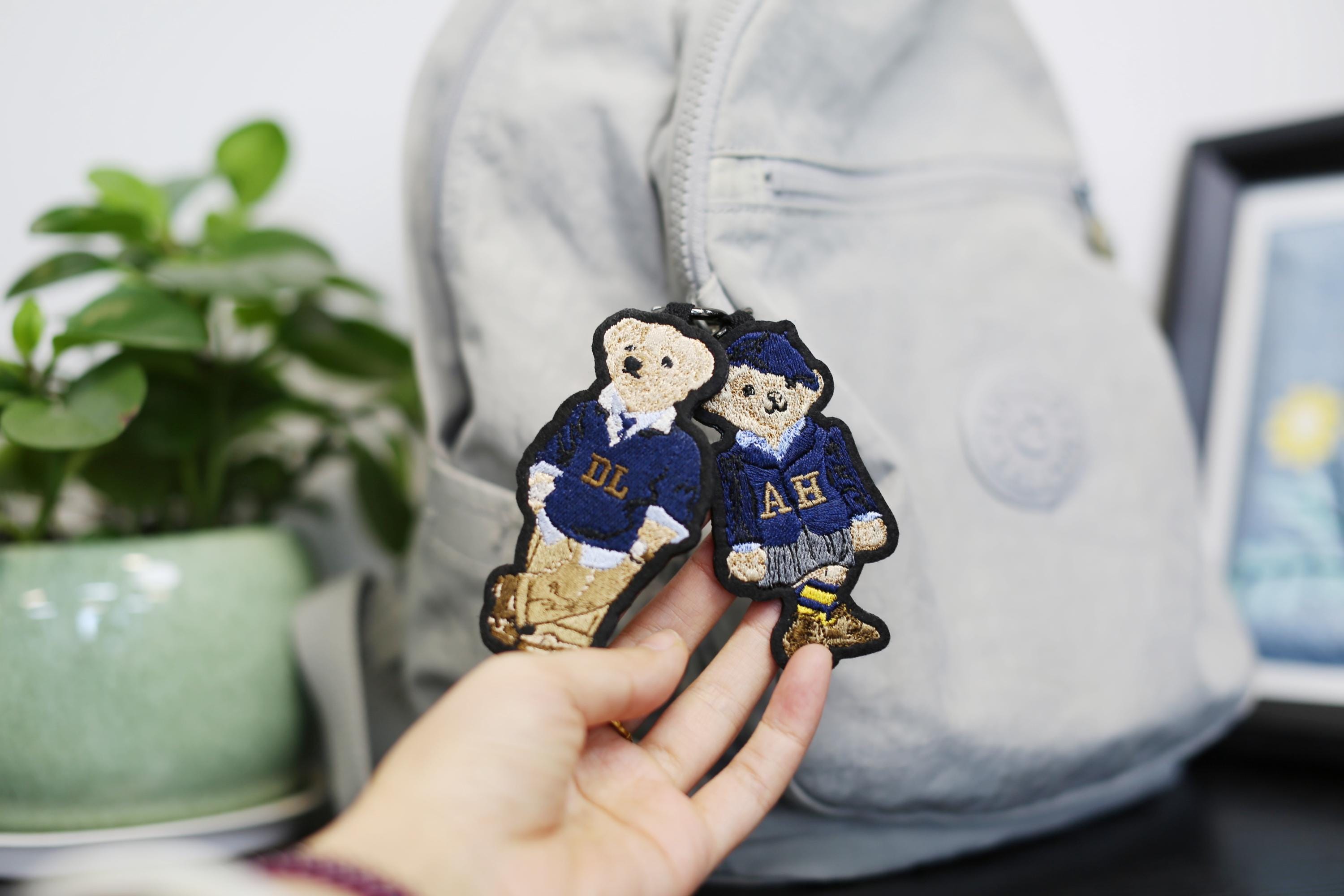 Bear Bag Charm/ Handbag Charm Embroidery Patch/couple Gifts  display picture 1