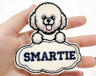 Parche bordado personalizado para mascotas, parches bordados para planchar o coser.