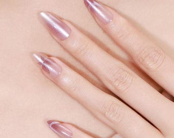 30 Stück Schmetterling elegante nackte Farbverlaufsnägel mit floralen Akzenten langlebige wiederverwendbare falsche Nägel, rosa Schmetterlingsfrühlingsnägel