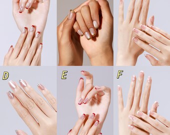 30 Stück French Tip Press On Nägel - Französische Spitze Nude Acryl Gel Press On Nails Wiederverwendbare handgemachte künstliche Nägel, Minimalist Chic Alltagsnägel