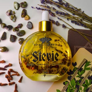 Protection Spell Oil: Jojoba, Herbs and Crystals - Witchcraft Altar Anointing Oil