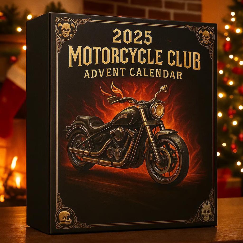 Discover Motorcycle Club Advent Calendar, Motocross 2D Flat Advent Calendar 2025, 24 Days of Dirt Bike & Rider Surprises, Dirt Bike Countdown Decor
