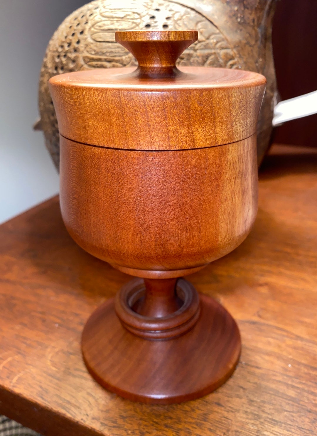 Vintage Ring Box Wedding Ring Storage Hand Carved Cherry Midcentury Don Landis Etsy