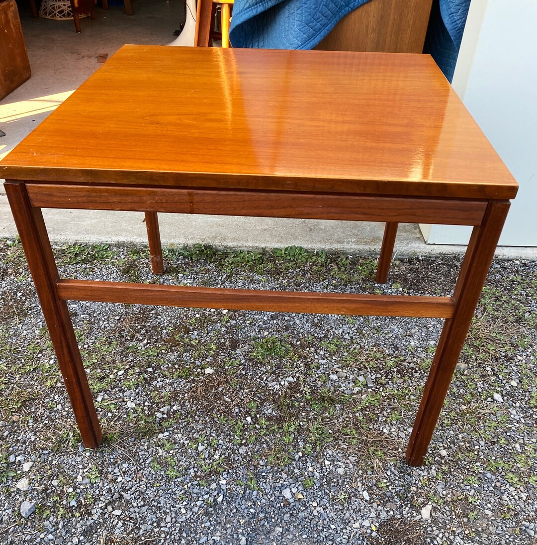 Vintage Teak Danish Side Table Free Ship Etsy