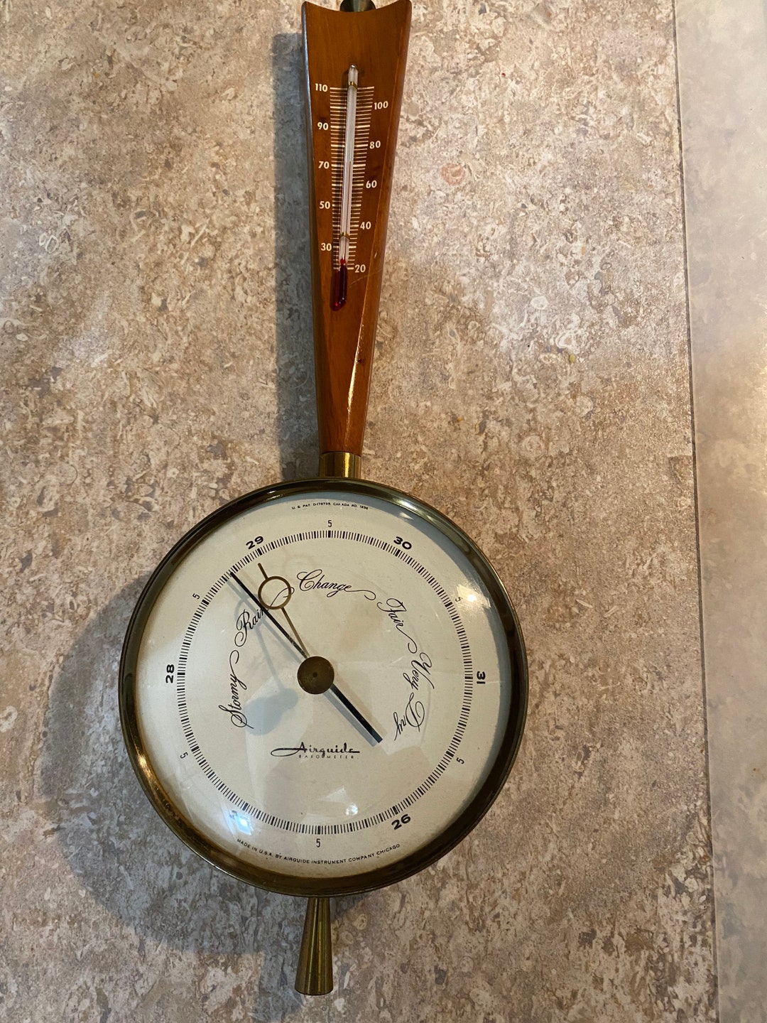 Vintage Airguide Midcentury Barometer Thermometer. Nice. Teak Etsy