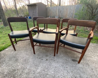 Mid-century MCM Scandanavian Dining chair set of six