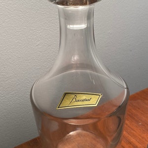 Vintage Baccarat Crystal Decanter Embassy Label
