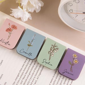 Marque-page Magnétique En Cuir Personnalisé, Marque-page Nom