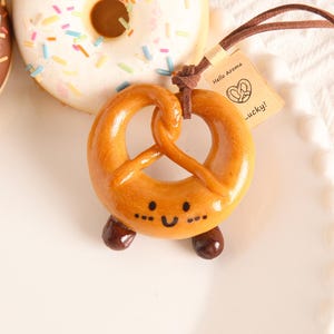 Food Keychain, Bread Croissant Food Bag Charm, Cute Bread Charms, Trinkets, Gifts for her, Miniature Food Purse Accessories