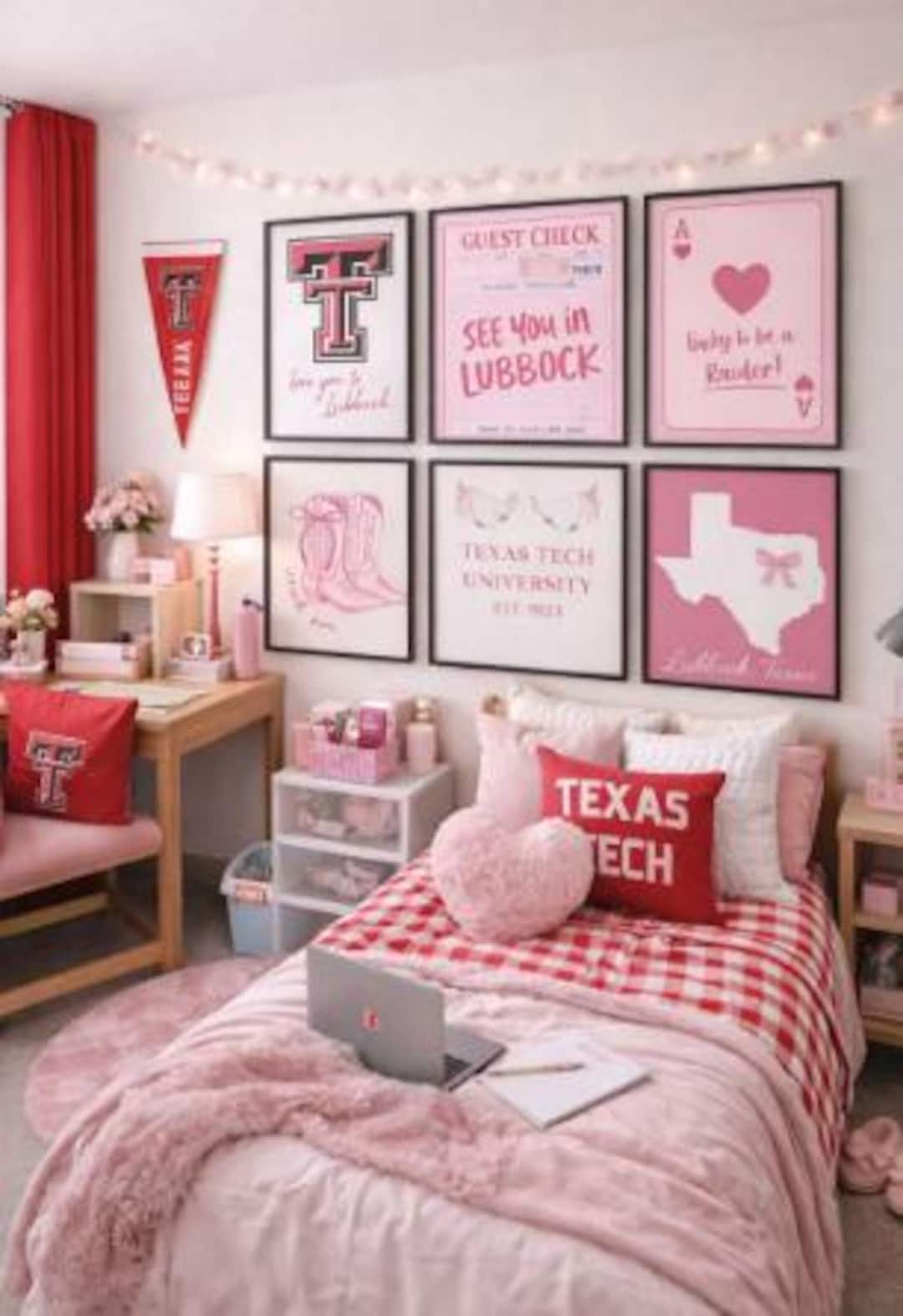 Custom College Dorm Wall Art Set | Personalized University Prints ...
