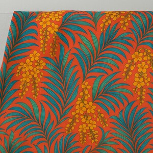 Tropical Yellow Blossom _Palm Leaves Seamless Pattern – Exotic Summer Digital Download