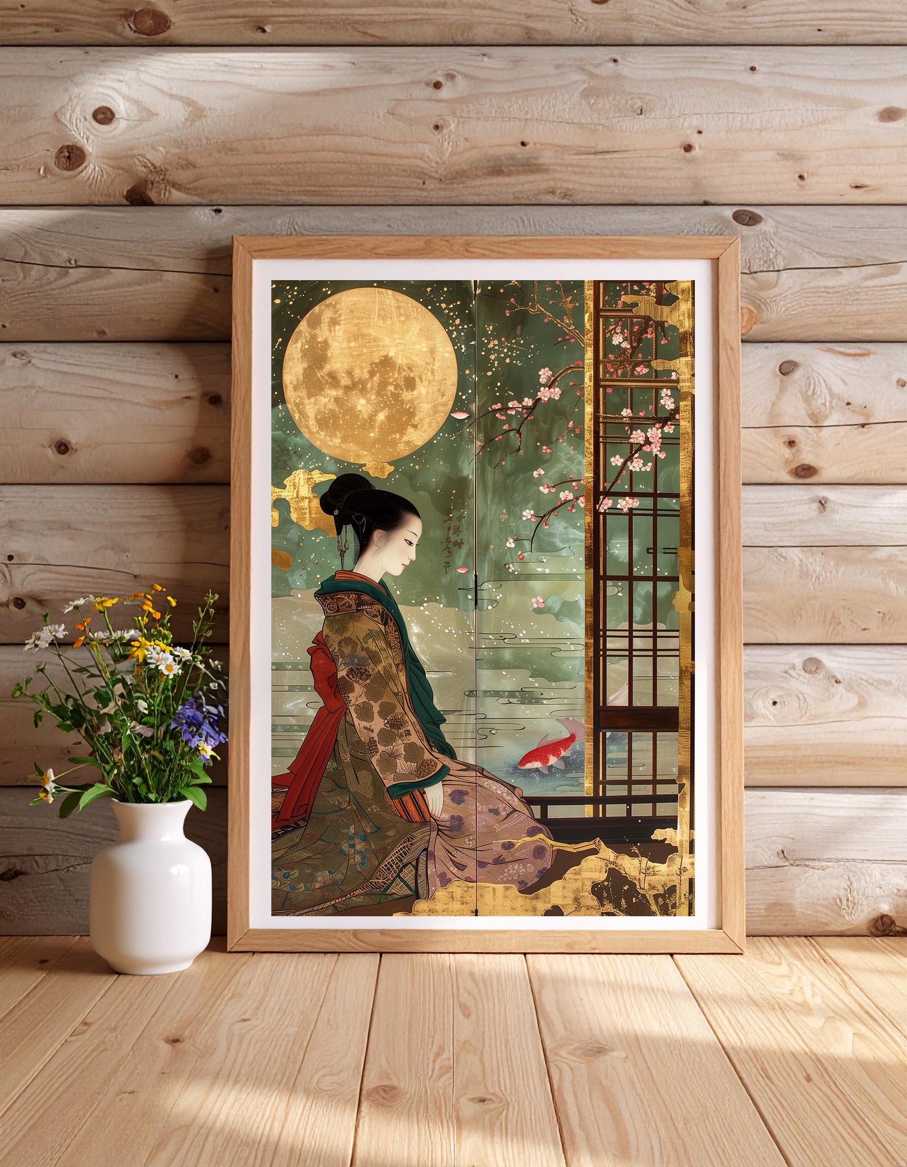 Gold Japanese Folding Screen - Etsy