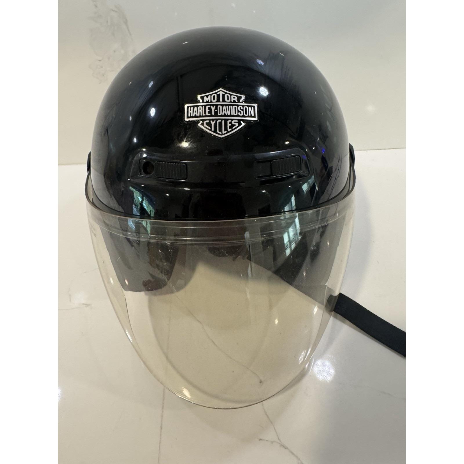 Harley Davidson Jet Full Face BLACK Helmet W Face Shield Small