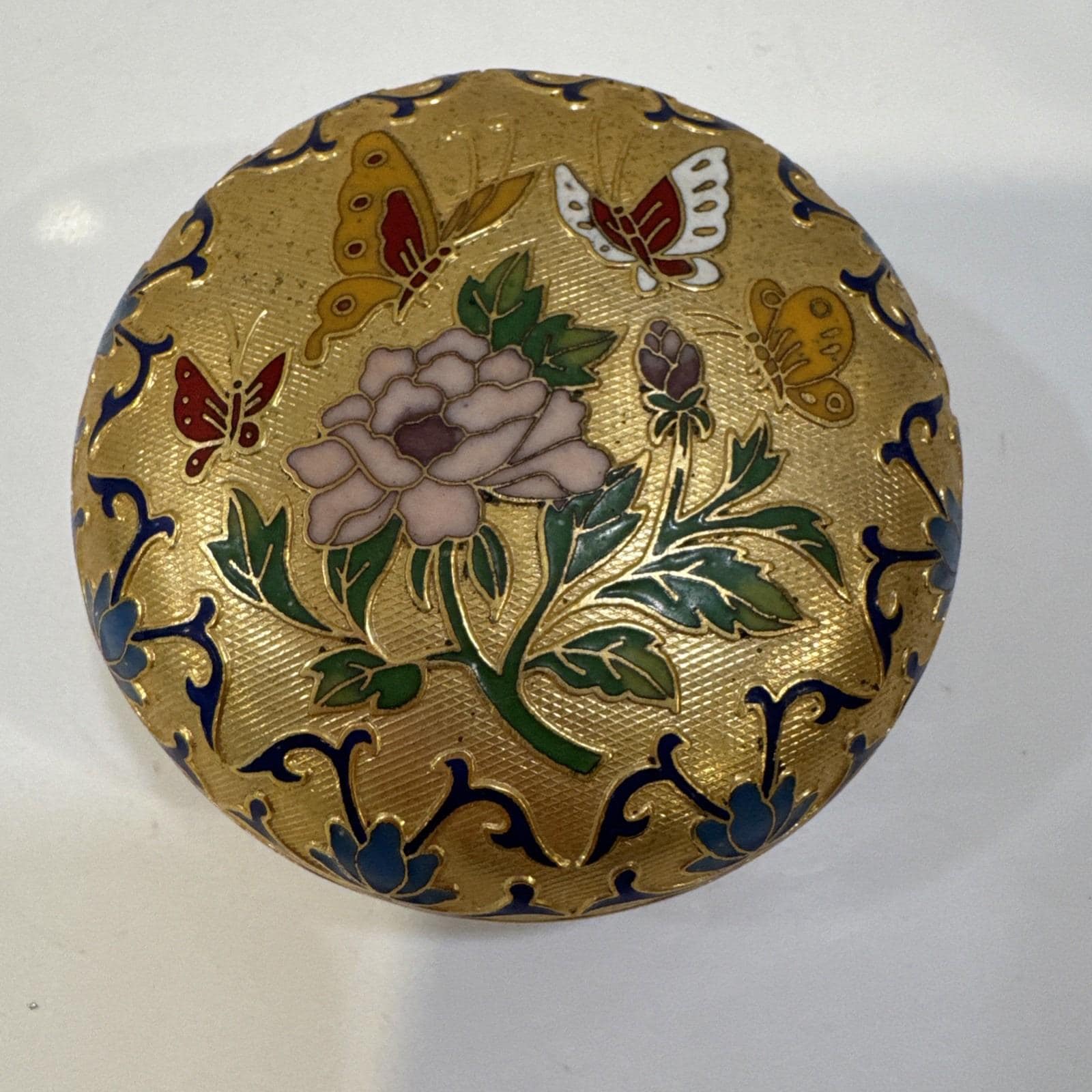 Vintage Brass Butterfly Trinket Box - Etsy
