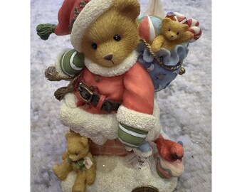 Cherished Teddies 1997 Up On The Roof Top Figurine CT10