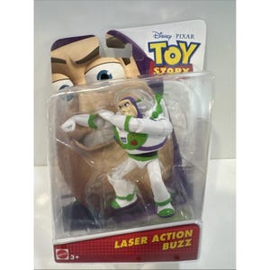 Disney Pixar Toy Story Laser Action Buzz Lightyear 4" Action Figure Doll RARE image 1
