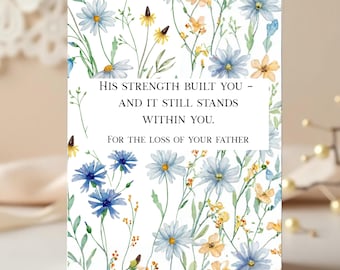 Loss of Father Sympathy Card Printable (Instant Download)