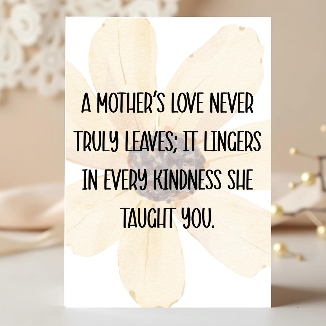 Loss of Mother Sympathy Card Printable | Sunflower Grief Card (instant ...