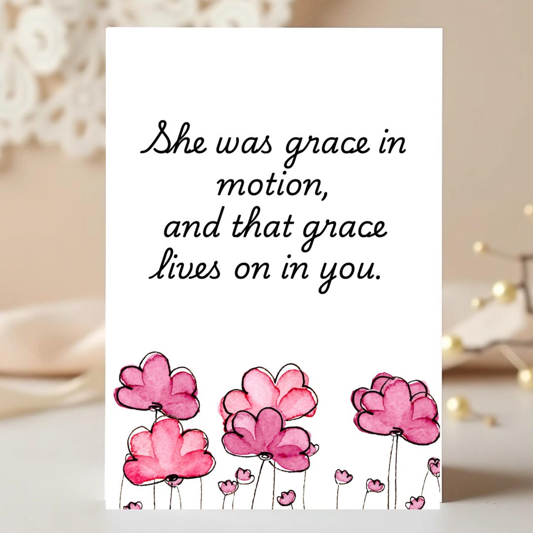 Loss of Mother Sympathy Card Printable | Watercolor Floral Grief Card ...