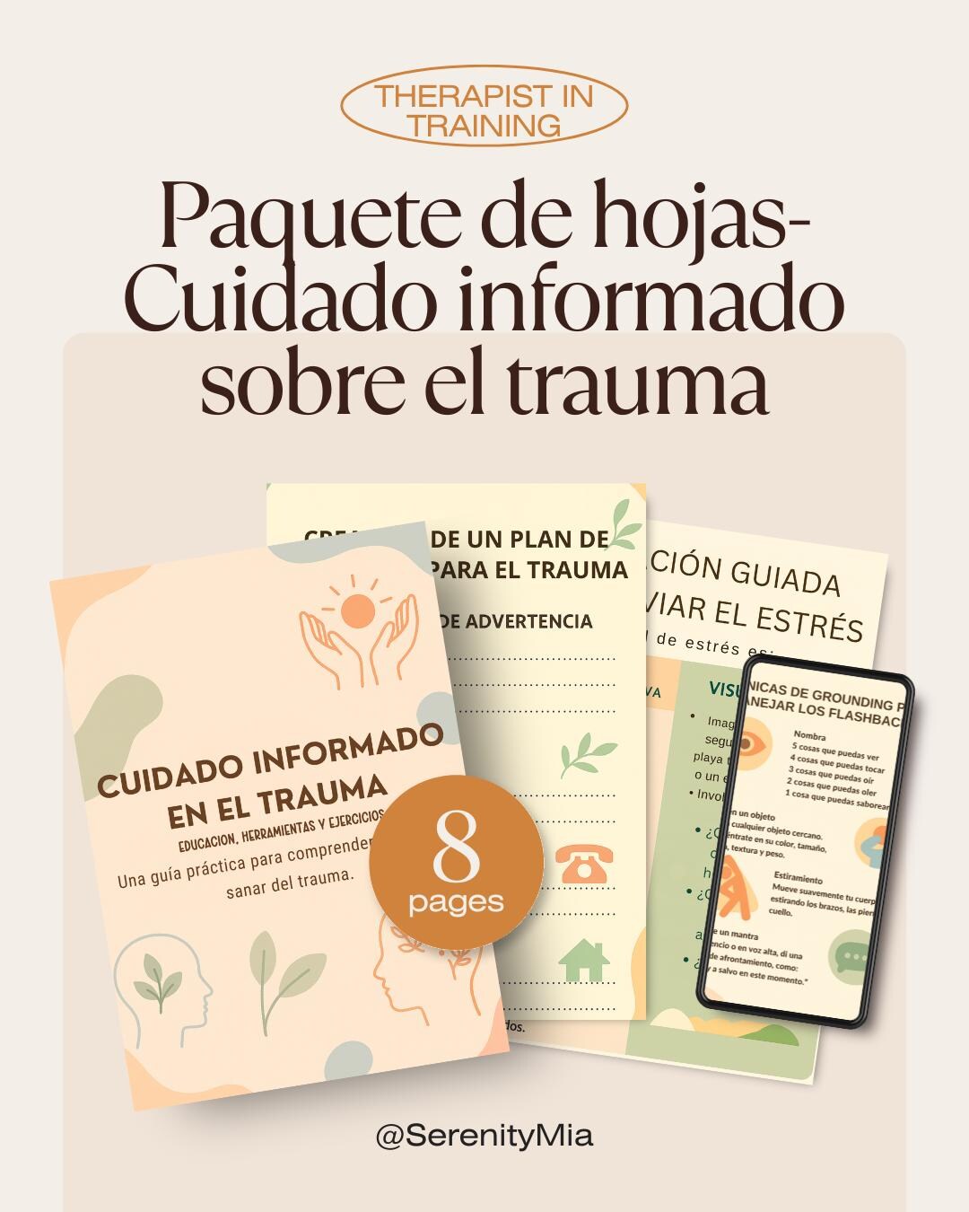 Trauma Informed Care Worksheets Resources, Mental Health PDF, Hojas ...