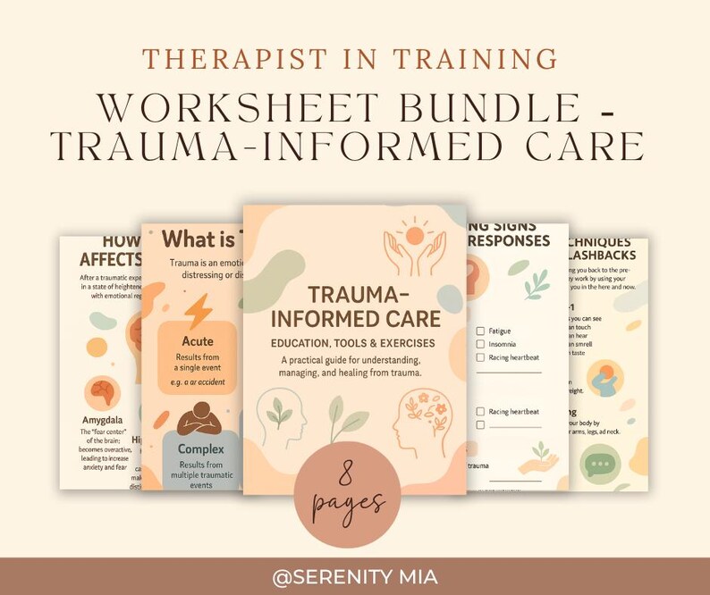Trauma Informed Care Worksheets | PDF Mental Health Therapy Bundle ...