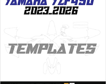Plantilla gráfica para Yamaha YZ450F 2023-2026 | Vinilo vectorial para motocross YZF 450, skin para moto de cross, formato AI y PDF