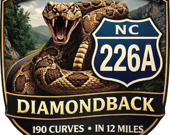 Pegatina para motocicleta Diamondback NC 226A – Sobreviví a la Diamondback | Calcomanía para motociclistas de carreteras sinuosas | Vinilo impermeable | Regalo para motociclistas