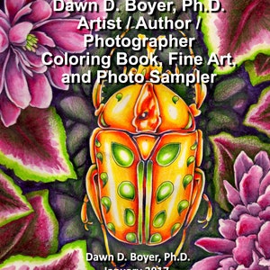 Dawn D. Boyer, Ph.D.  Artist / Author / Photographer Coloring Book, Fine Art,  and Photo Sampler - January 2017
