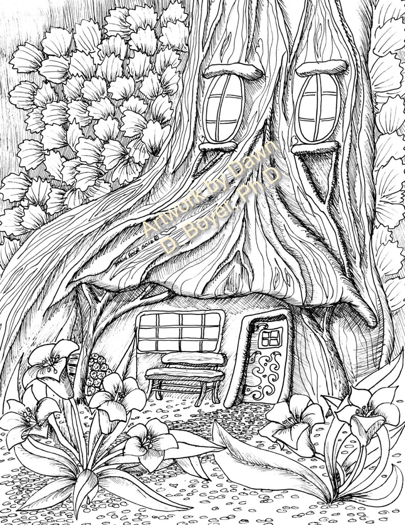 Download Big Kids Coloring Book: Fairy Houses and Fairy Doors Vol 3 ...
