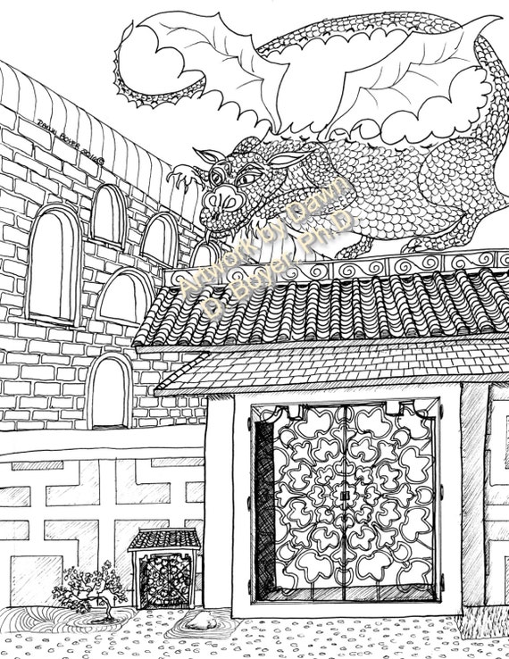 fairy houses and fairy doors vol 3 and 4  individual coloring pages from  print books 5 drawings per set 1620