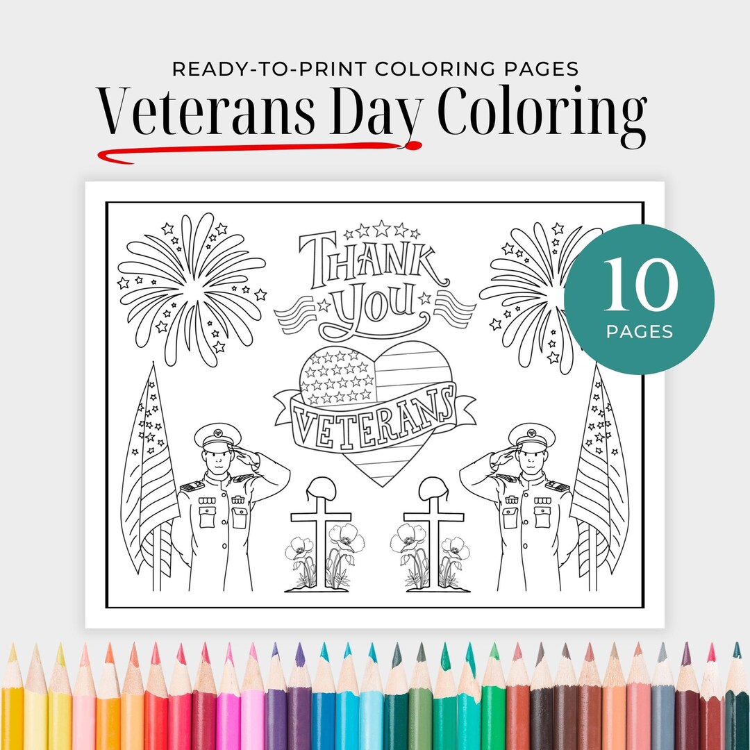 Veterans Day Coloring Pages for Kids | 10 Printable Patriotic