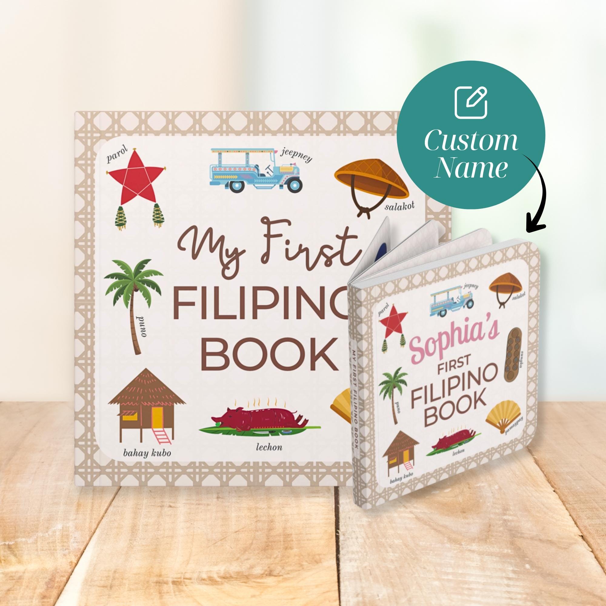Personalized My First Filipino Book for Baby & Toddler Custom Name…