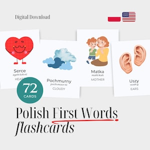 Englische Vokabeln für Kleinkinder - Englische Vokabelkarten - 72 zweisprachige Vokabelkarten für Kleinkinder - Digitaler Download