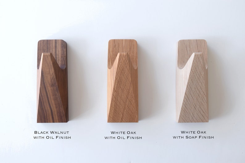 perfect for your coat or towel Minimalist Scandinavian design for the entryway or bathroom Modern wall hook in white oak with oil finish