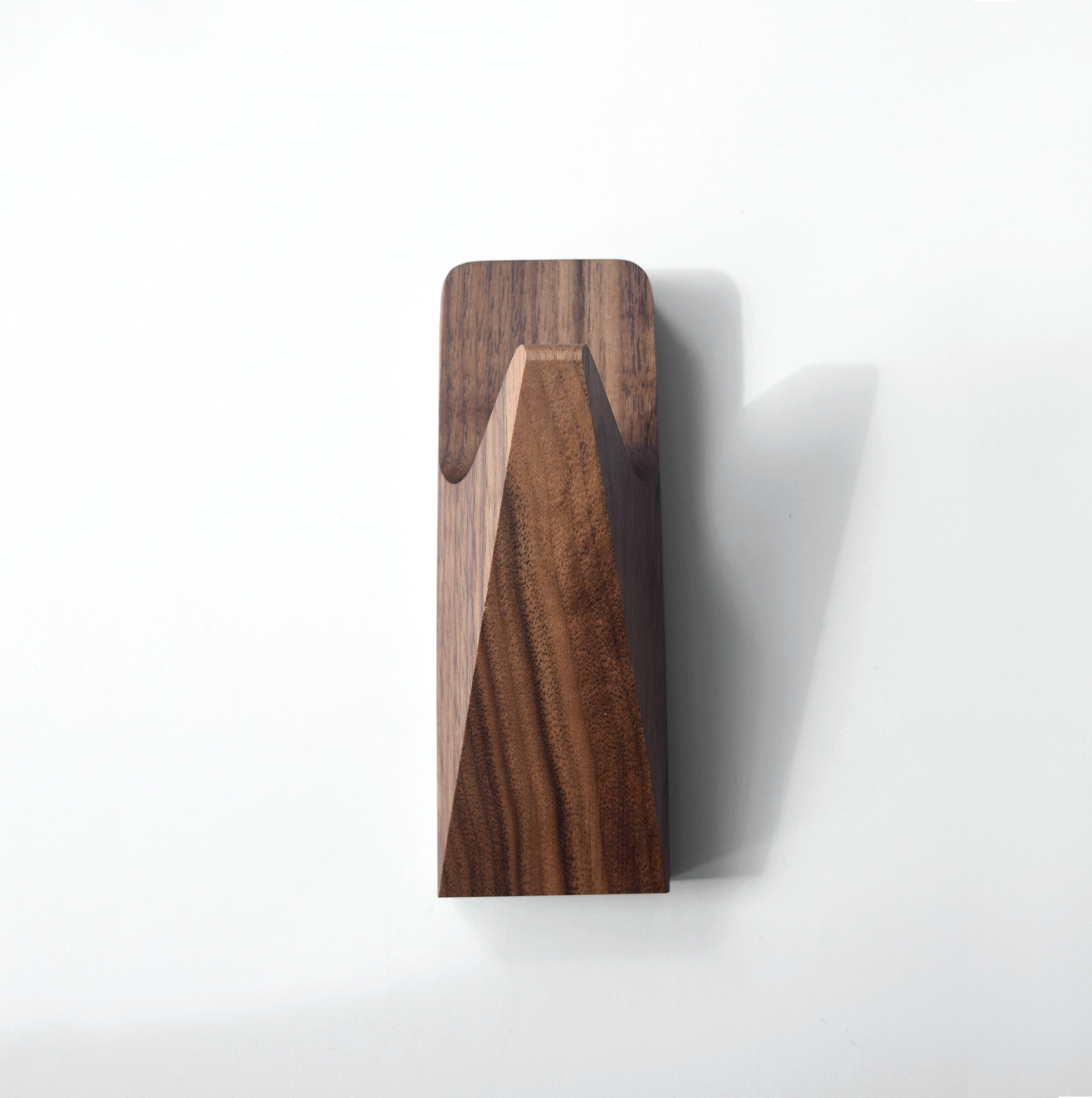 Modern wall hook in black walnut.  Minimalist Scandinavian design for…