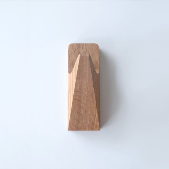 perfect for your coat or towel Minimalist Scandinavian design for the entryway or bathroom Modern wall hook in white oak with oil finish