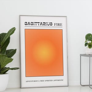 Sagittarius Zodiac Print: Minimalist Astrology Wall Art (Digital Download)