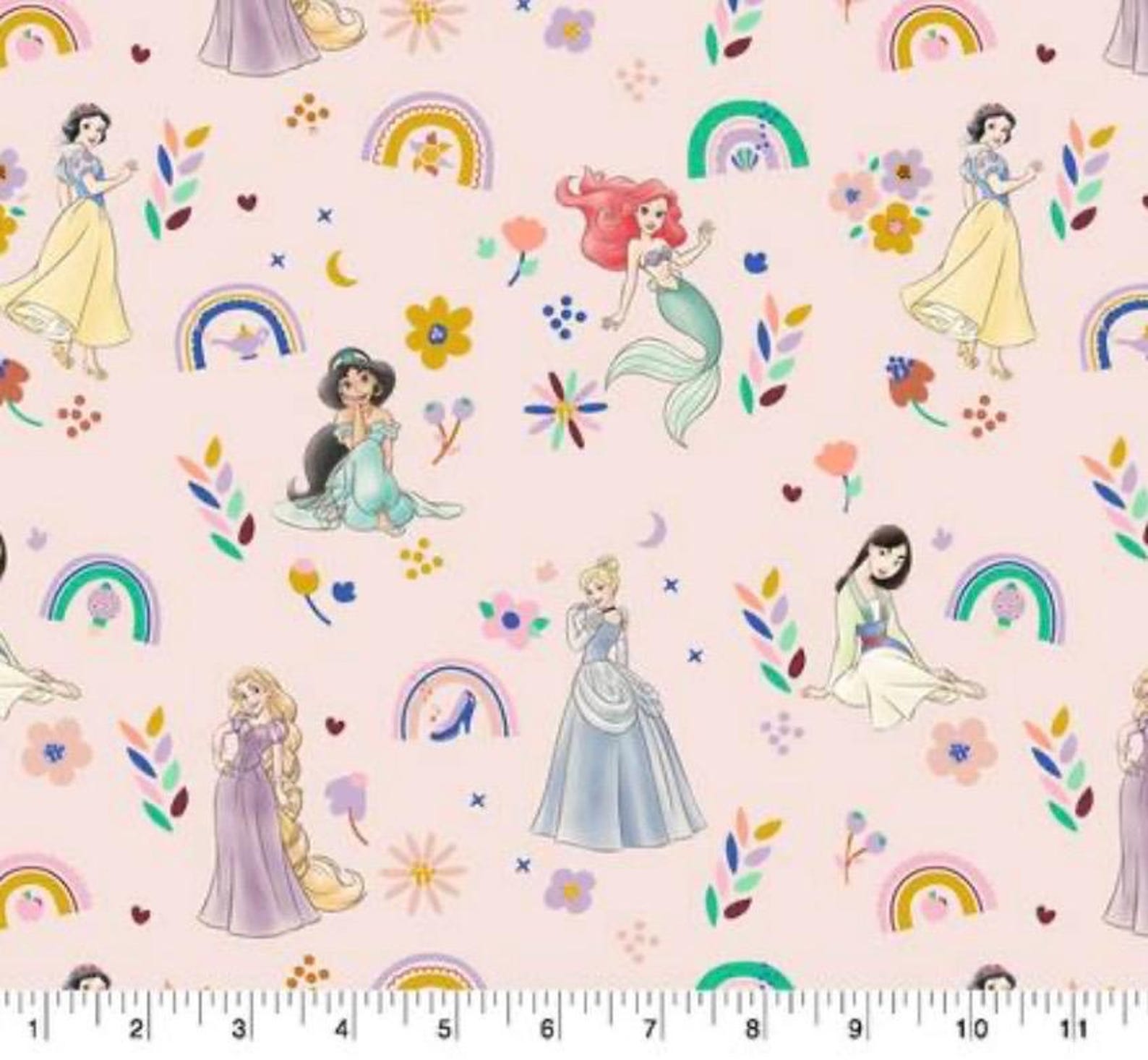 Princess Material Disney Princess Fabric 100% Cotton Fabric - Etsy