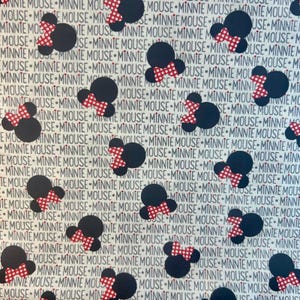 Minnie Mouse Fabric 100% Cotton Fabric