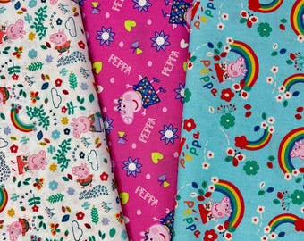 Peppa Pig Fabrics 100% Cotton Fabric