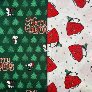 Snoopy Christmas Fabrics 100% Cotton Fabric