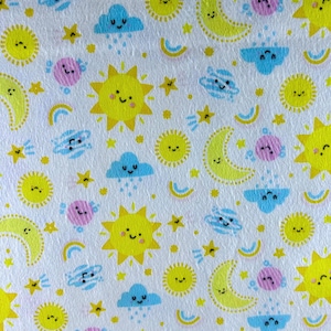 Sun and Moon Fabric 100% Cotton Flannel