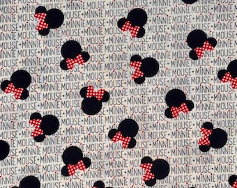 Tissu Minnie Mouse 100 % coton