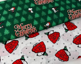 Snoopy Christmas Fabrics 100% Cotton Fabric