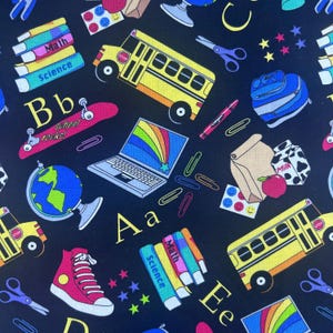 Tissu pour la rentrée scolaire 100 % coton