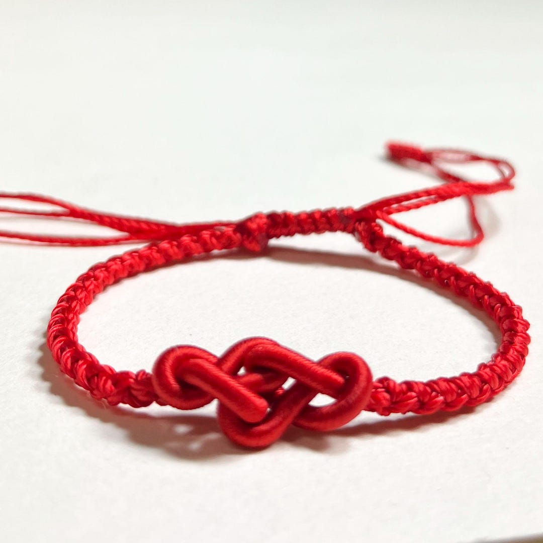 Red Thread For Luck Red String Lucky Knot, Wealth Amulet, Handwoven Adjustable Bracelet ...