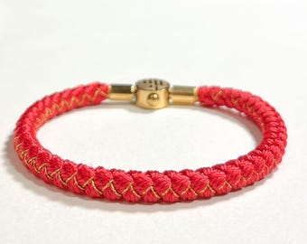 Dragon Scale Pattern Bracelet, Meaningful Protection Armor, Unisex Hand-Woven Fu Buckle Gift