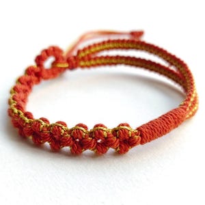 Handmade Braided Cotton Friendship Bracelet: Adjustable Boho Charm