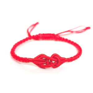 Red string Never Part Knot Bracelet Spiritual Protection Bracelet Symbol of Connection Handmade Good Luck Gift for Her